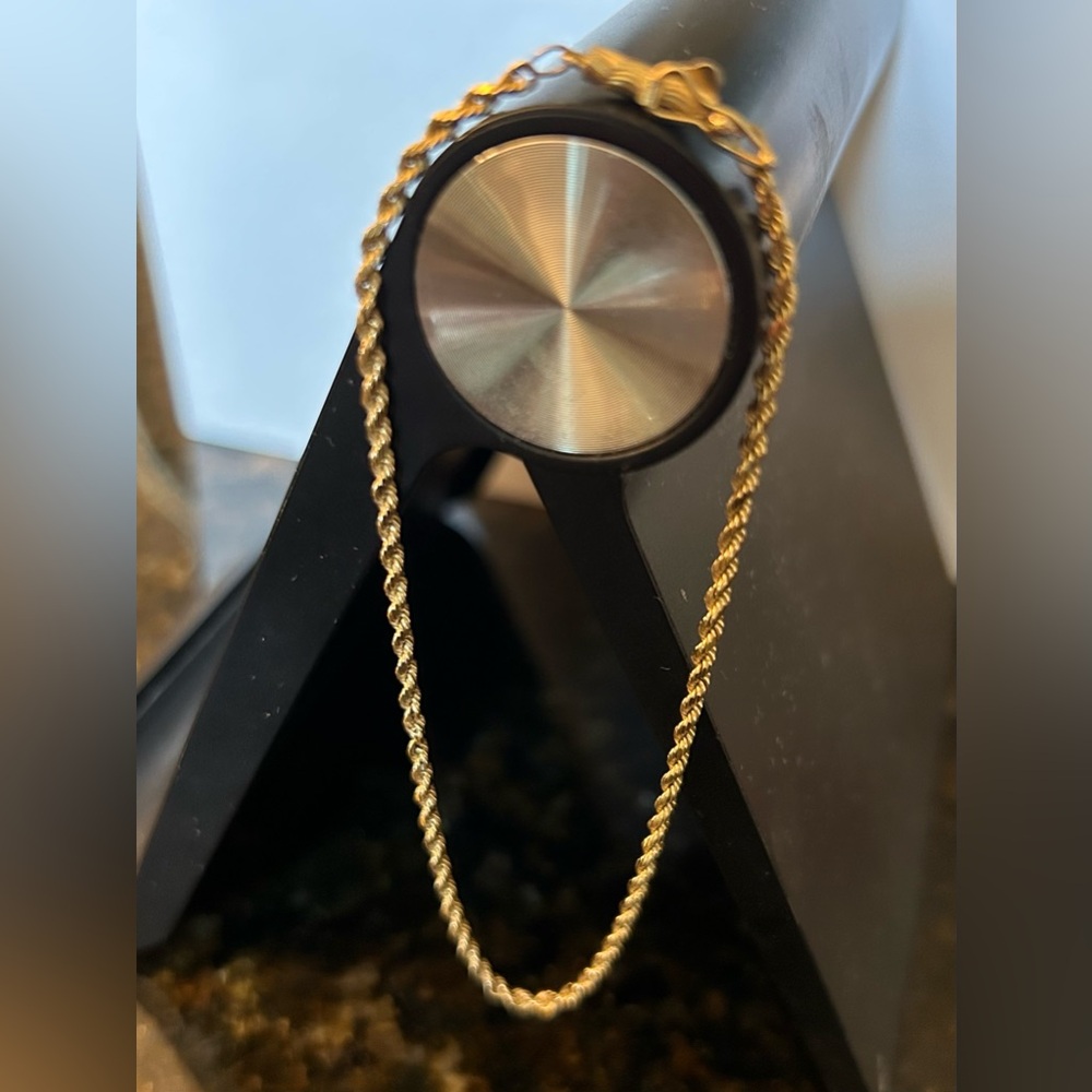 14k Solid Gold “Rope” bracelet